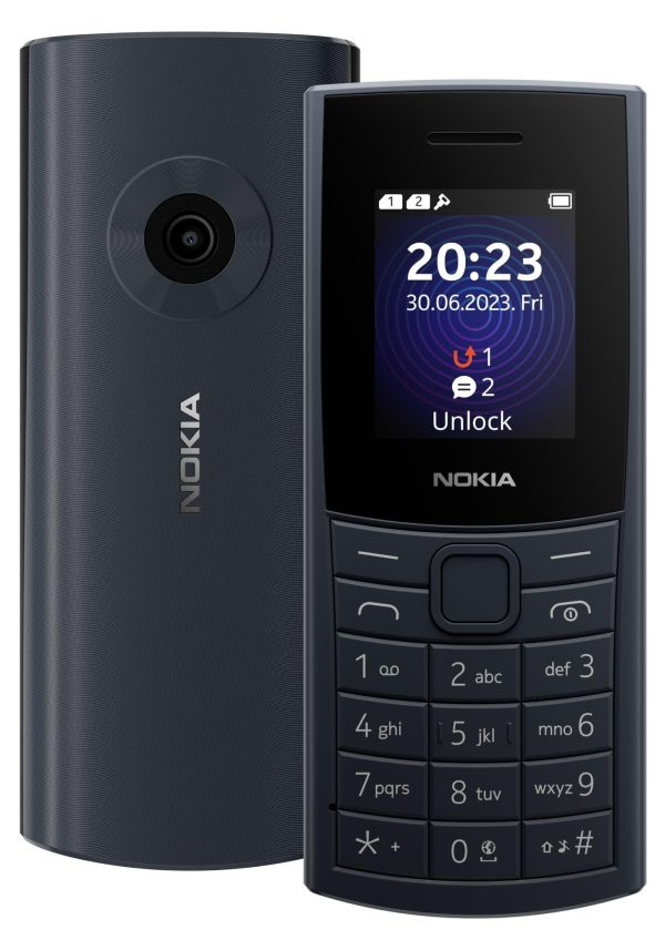 (Refurbished) Nokia 110 4G with 4G, Camera, Bluetooth, FM Radio, MP3 Player, MicroSD, Long-Lasting Battery, and pre-Loaded Games | Blue Hot on Sale