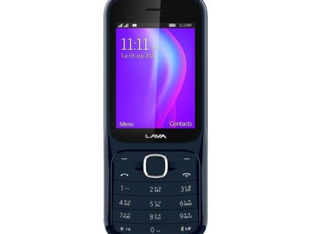 (Refurbished) Lava Gem Power (Blue Chrome) - Dual sim Keypad Mobile with 2.8  Big Screen, Smart AI Battery and Auto Call Recording Supply