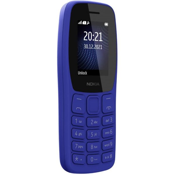 (Refurbished) Nokia 105 Classic | Single SIM Keypad Phone with Built-in UPI Payments, Long-Lasting Battery, Wireless FM Radio, Charger in-Box | Blue Fashion