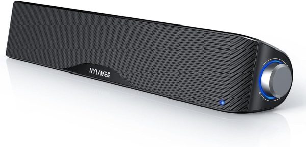 Nylavee Bluetooth Soundbar Speakers,Hifi Sound Quality Sound Bar,Usb Powered Pc Speakers,Bluetooth 5.0 And 3.5Mm Aux-In Computer Speakers For Desktop,Laptop,Pcs,Monitor,Tablets,Xbox,Gaming Speakers Supply