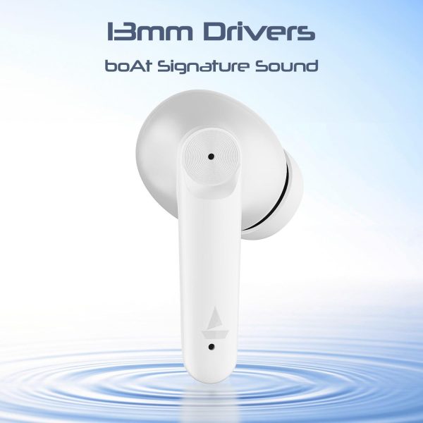 boAt Airdopes 200 Plus In Ear TWS Earbuds 100h Playback, Quad Mics ENx Technology, 13mm Drivers, Beast Mode(50ms Low Latency), ASAP Charge(5 Mins=60 Mins), IWP Tech w BT v5.3 & IPX5(Ivory White) Online Sale