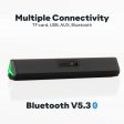 GOVO Gosurround 300 | 25W Bluetooth SoundBar, 2000 Mah Battery, 2.0 Channel with 52Mm Drivers, Multicolor Led Lights with Tws, Aux, Bluetooth and USB (Platinum Black) Online