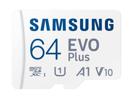 SAMSUNG EVO Plus 64GB Micro SDXC w SD Adaptor, Up-to 160MB s, Expanded Storage for Gaming Devices, Android Tablets and Smart Phones, Memory Card, MB-MC64SA IN Supply