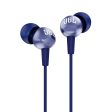 JBL C200SI, Premium in Ear Wired Earphones with Mic, Signature Sound, One Button Multi-Function Remote, Premium Metallic Finish, Angled Earbuds for Comfort fit (Blue) Sale