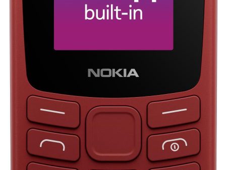 (Refurbished) Nokia 106 Dual Sim, Keypad Phone with Built-in UPI Payments App, Long-Lasting Battery, Wireless FM Radio & MP3 Player, and MicroSD Card Slot | Red Sale