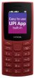 (Refurbished) Nokia 106 Dual Sim, Keypad Phone with Built-in UPI Payments App, Long-Lasting Battery, Wireless FM Radio & MP3 Player, and MicroSD Card Slot | Red Sale