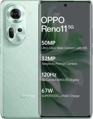 (Refurbished) Oppo Reno 11 5G (Wave Green,128 GB) (8 GB RAM) For Discount