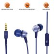 JBL C200SI, Premium in Ear Wired Earphones with Mic, Signature Sound, One Button Multi-Function Remote, Premium Metallic Finish, Angled Earbuds for Comfort fit (Blue) Sale