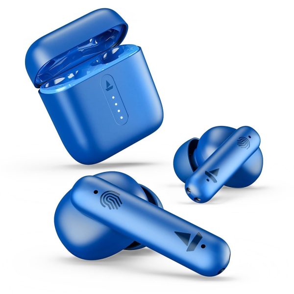 boAt Airdopes 141 ICC Edition Bluetooth Truly Wireless in Ear Earbuds with 42H Playtime,Low Latency Mode for Gaming, ENx Tech, IWP, IPX4 Water Resistance, Smooth Touch Controls(Thunder Blue) on Sale