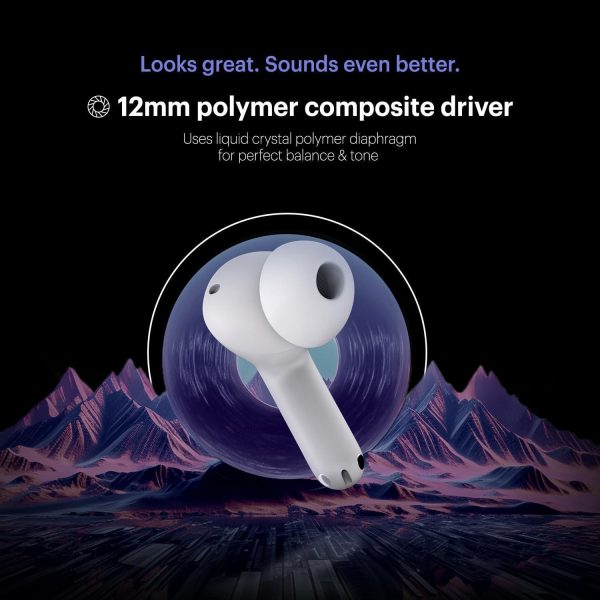 Noise Aura Buds in-Ear Truly Wireless Earbuds with 60H of Playtime, Quad Mic with ENC, Dual Device Pairing, Instacharge(10 min=150 min),12mm Polymer Composite Driver,BT v5.3(Aura White) on Sale