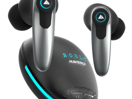 Boult Audio Maverick with 35H Playtime, 45ms Xtreme Low Latency Mode, Quad Mic ENC, Type C Fast Charging (10Mins=120Mins), 10mm Drivers, BT 5.3, IPX5 Airbass True Wireless in Ear Earbuds (Black) Cheap