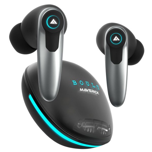 Boult Audio Maverick with 35H Playtime, 45ms Xtreme Low Latency Mode, Quad Mic ENC, Type C Fast Charging (10Mins=120Mins), 10mm Drivers, BT 5.3, IPX5 Airbass True Wireless in Ear Earbuds (Black) Cheap