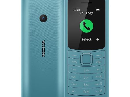 (Refurbished) Nokia 110 4G with Volte HD Calls, Up to 32GB External Memory, FM Radio (Wired & Wireless Dual Mode), Games, Torch | Aqua Sale