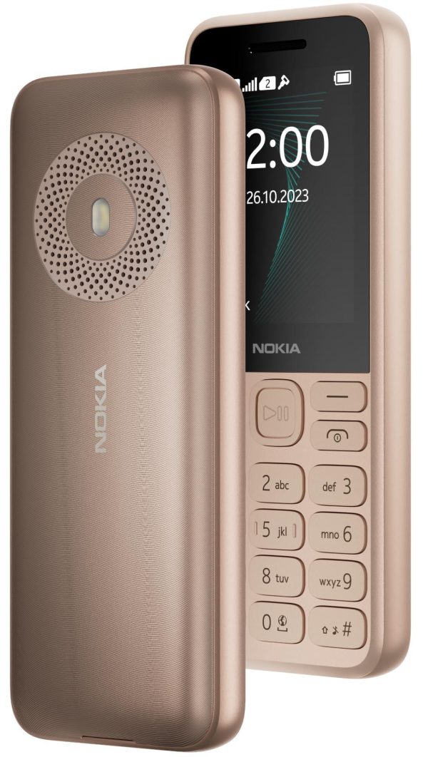 (Refurbished) Nokia 130 Music | Built-in Powerful Loud Speaker with Music Player and Wireless FM Radio | Dedicated Music Buttons | Big 2.4” Display | 1 Month Standby Battery Life | Gold Fashion