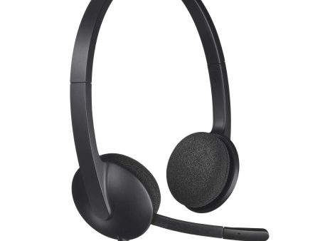 Logitech H340 Stereo Wired Over Ear Headphones With Mic With Noise-Cancelling, Usb, Pc Mac Laptop - Black Hot on Sale