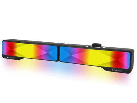 ZEBRONICS Wonder Bar 20 RGB Lights Computer Speaker with Detachable 2 in 1 Design, 10W RMS Output, Volume Control, AUX 3.5mm, USB Powered, 2.0 Stereo, Speaker ON Off and Mute on Sale