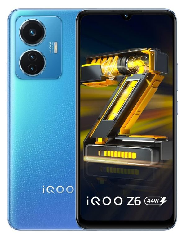 (Refurbished) iQOO Z6 44W (Lumina Blue, 6GB RAM, 128GB Storage) For Discount