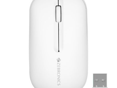 ZEBRONICS PULSE Wireless Mouse, Multi Connectivity, Dual Bluetooth, for Mac, Laptop, Computer, Tablet, 2.4GHz, 1200 DPI, Comfortable & Lightweight (White) Discount