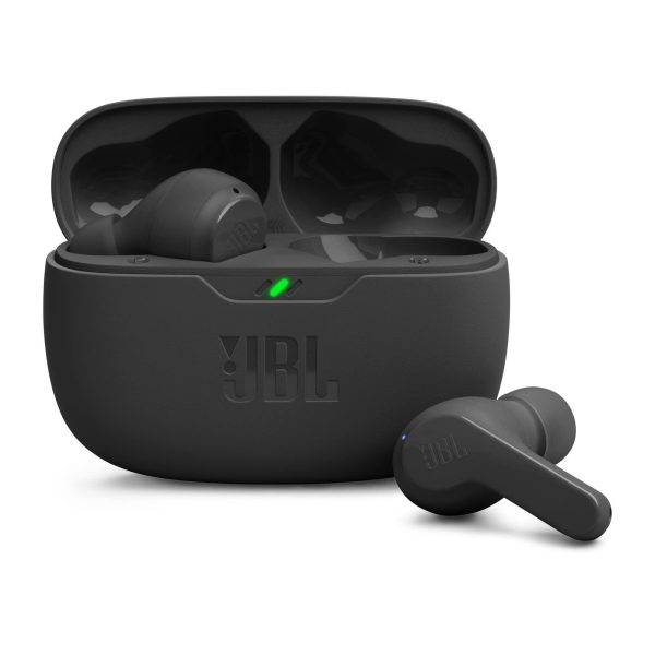 JBL Wave Beam in-Ear Wireless Earbuds (TWS) with Mic,App for Customized Extra Bass Eq,32 Hours Battery&Quick Charge,Ip54 Water&Dust Resistance,Ambient Aware&Talk-Thru,Google Fastpair (Black) For Sale