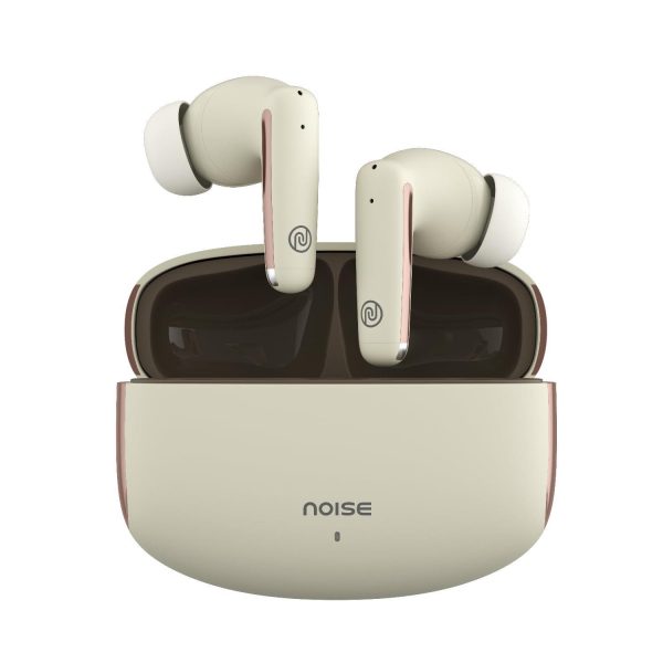 Noise Buds Venus Truly Wireless in-Ear Earbuds with ANC(Upto 30dB), 40H Playtime, Quad Mic with ENC, Instacharge(10 min=120 min), Low Latency(up to 45ms),10mm Driver (Lunar Ivory) Hot on Sale