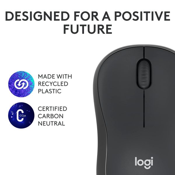 Logitech M240 Silent Bluetooth Mouse, Wireless, Compact, Portable, Smooth Tracking, 18-Month Battery, for Windows, macOS, ChromeOS, Compatible with PC, Mac, Laptop, Tablets - Graphite Cheap