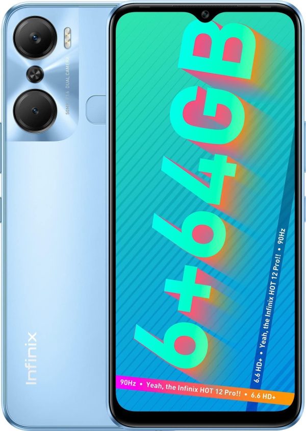 (Refurbished) Infinix Hot 12 Pro (Electric Blue, 6GB RAM 64GB Storage) Fashion