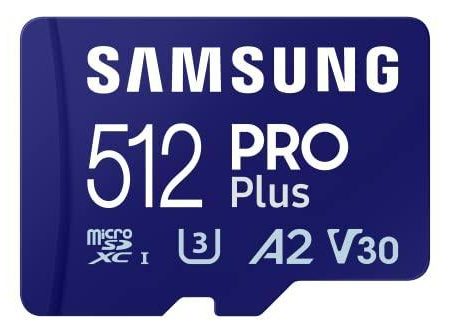 SAMSUNG PRO Plus microSD Memory Card + Adapter, 512GB MicroSDXC, Up to 180 MB s, Full HD & 4K UHD, UHS-I, C10, U3, V30, A2 for Android Phones, Tablets, Action camera, Drone, MB-MD512SA APC Discount