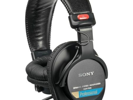 Sony MDR-7506 Professional Wired On Ear Headphones (Best Compatible with Professional Cinema Line Camera) - Black Online Sale