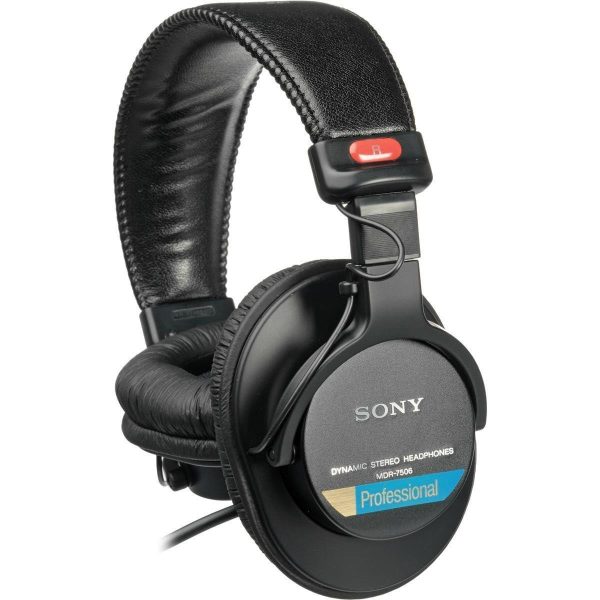 Sony MDR-7506 Professional Wired On Ear Headphones (Best Compatible with Professional Cinema Line Camera) - Black Online Sale