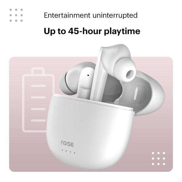 Noise Buds VS104 Truly Wireless Earbuds with 45H of Playtime, Quad Mic with ENC, Instacharge(10 min=200 min), 13mm Driver,Low Latency, BT v5.2 (Snow White) Discount