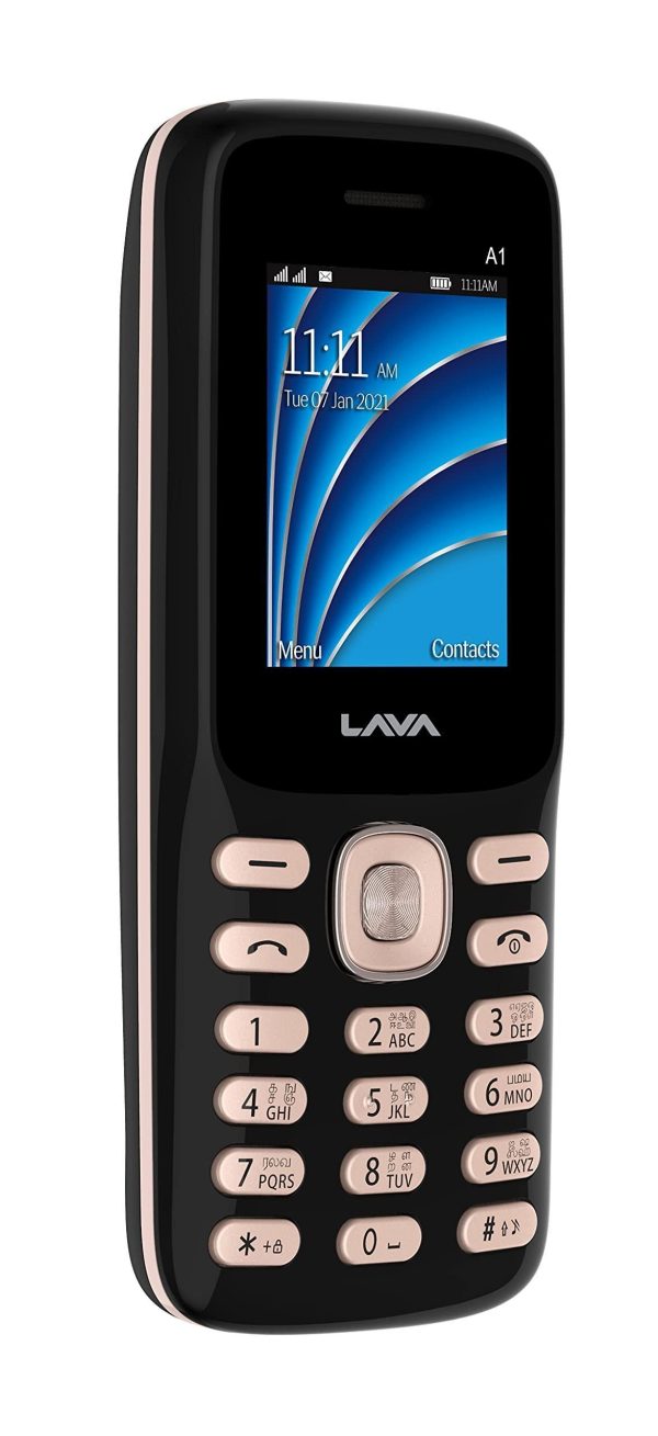 (Refurbished) Lava A1 2021 (Black Gold)-Dual Sim |Loud Sound|auto Call recoding Online