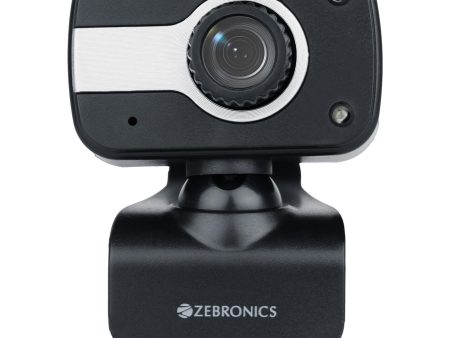 ZEBRONICS Zeb-Crystal Clear Web Camera with 3P Lens,Built-in Microphone,Auto White Balance,Night Vision and Manual Switch for LED (Black) Sale