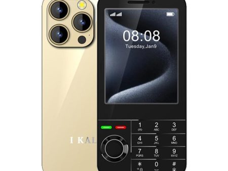 IKALL Big Display Premium Keypad Mobile Feature Phone with Attractive Design, 2000 mAh Built-in Battery - K999 (Gold) For Cheap