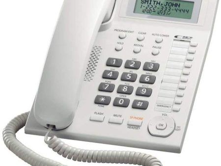 Panasonic Single Line KX-TS880MX Corded Landline Phone (White-Black) Online Hot Sale