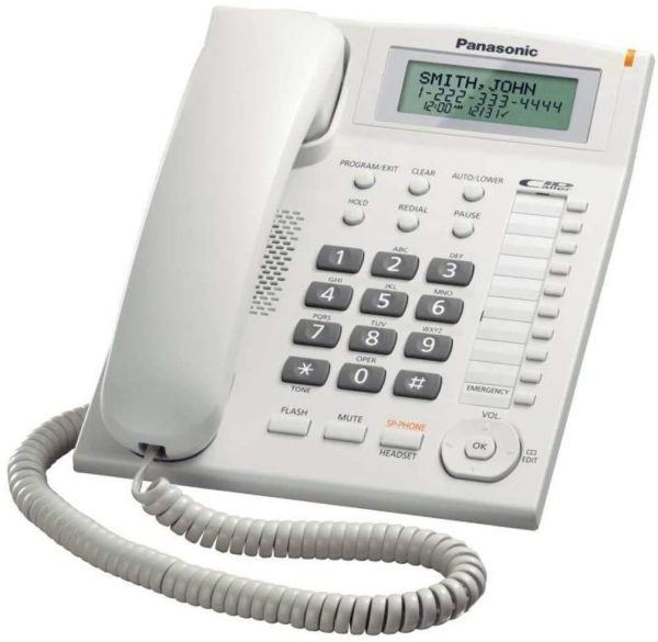 Panasonic Single Line KX-TS880MX Corded Landline Phone (White-Black) Online Hot Sale