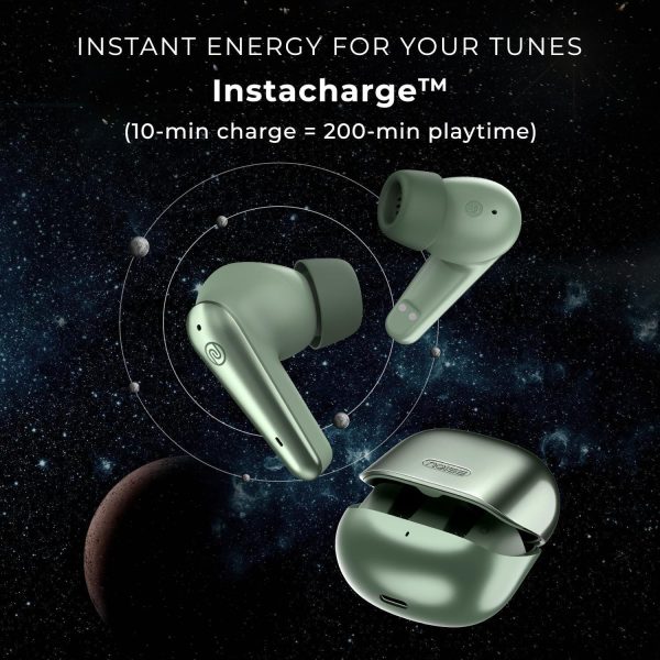 Noise Buds X Prime in-Ear Truly Wireless Earbuds with 120H of Playtime, Quad Mic with ENC, Instacharge(10 min=200 min),Premium Dual Tone Finish, 11mm Driver, BT v5.3(Sheen Green) For Cheap