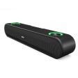 GOVO Gosurround 220 16W Bluetooth Sound Bar, 2000 Mah Battery, 2.0 Channel with 52Mm Drivers, Multicolor Led Lights with Tws, Aux, Bluetooth and USB (Platinum Black), Soundbar For Cheap