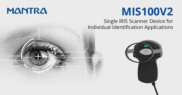 Mantra MIS100V2 Single IRIS Scanner Corded Portable Scanner with RD Service Online