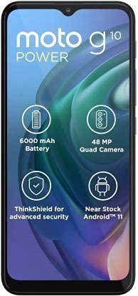 (Refurbished) MOTOROLA G10 Power (64 GB) (4 GB RAM) (Breeze Blue) Cheap