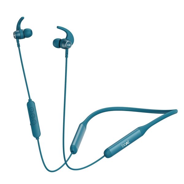 boAt Rockerz 330 Pro in-Ear Bluetooth Neckband with 60HRS Playtime, ASAP Charge, ENx Tech, Signature Sound, BT v5.2, Dual Pairing, IPX5, with Mic (Teal Green) on Sale