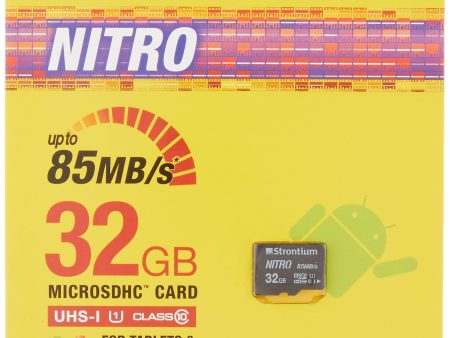 Strontium Nitro 32GB Micro SDHC Memory Card 85MB s UHS-I U1 Class 10 High Speed for Smartphones Tablets Drones Action Cams (SRN32GTFU1QR) Online Sale