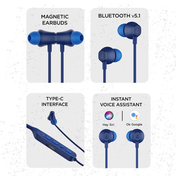 boAt Rockerz 378 Bluetooth Neckband with Spatial Bionic Sound Tuned by THX, Beast™ Mode, ASAP™ Charge, Signature Sound, 25 Hours Playtime & BT v5.1(Midnight Blue) Online Hot Sale