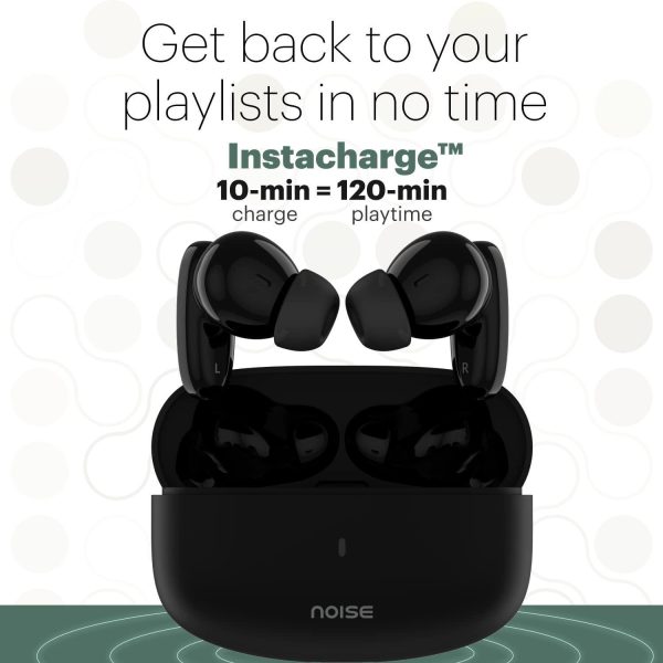 Noise Buds Connect Truly Wireless in Ear Earbuds with 50H Playtime, Quad Mic with ENC, Instacharge(10 min=120 min), 13mm Driver, Hyper Sync, and BT v5.2 (Carbon Black) Sale