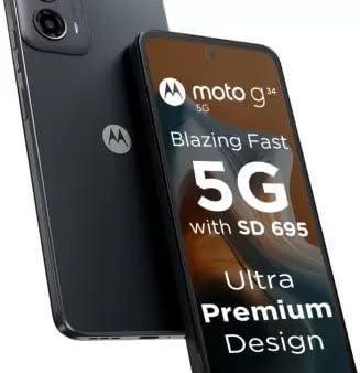 (Refurbished) Moto G34 5G Charcoal Black,128 GB ROM 4 GB RAM Sale