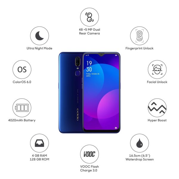 (Refurbished) OPPO F11 (Fluorite Purple, 4GB RAM, 128GB Storage) with Offer Online now