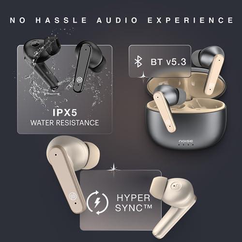 Noise Buds VS104 Max Truly Wireless in-Ear Earbuds with ANC(Up to 25dB),Up to 45H Playtime, Quad Mic with ENC, Instacharge(10 min=180 min), 13mm Driver, BT v5.3 (Rose Gold) Supply