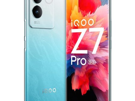 (Refurbished) iQOO Z7 Pro 5G (Blue Lagoon, 8GB RAM, 256GB Storage) | 3D Curved AMOLED Display | 4nm MediaTek Dimesity 7200 5G Processor | 64MP Aura Light OIS Camera | Segment s Slimmest & Lightest Smartphone Online Sale