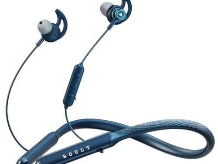 Boult Audio Curve Max Bluetooth Earphones with 100H Playtime, Clear Calling ENC Mic, Dual Device Connectivity, Lowest Latency Gaming, 13mm Bass Driver, Made in India Neckband Wireless Earphone (Blue) on Sale