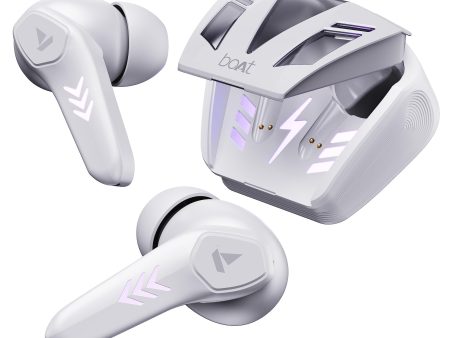 boAt Airdopes 190 in Ear TWS Earbuds with Beast Mode(50ms) for Gaming, 40H Playtime, Breathing LEDs, Quad Mics ENx Tech, ASAP Charge & BTv5.3(White Sabre) Online Sale