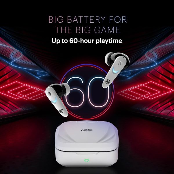 Noise Newly Launched Buds Combat X In-Ear Truly Wireless Gaming Earbuds with 40ms Low Latency, 60H of Playtime, Spatial Audio, RGB Lights, Instacharge(10 min=180 min),10mm Driver,BT v5.3(Covert White) Discount